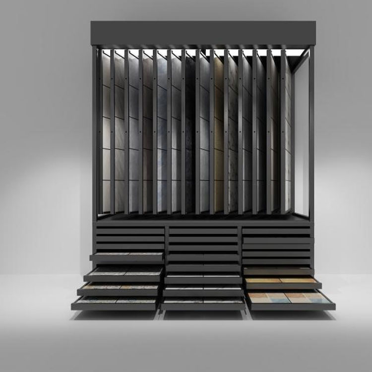Rack de exibição de vidro